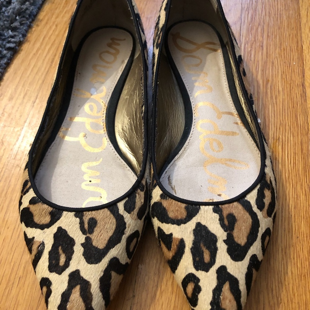 Sam Edelman Animal Print flat loafers $50 Size 7